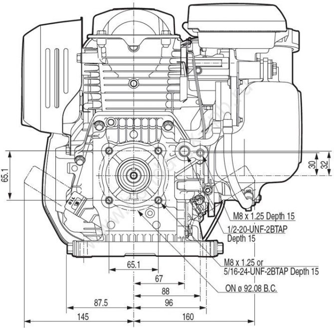 Двигатель Хонда GC 190 к мотоблоку Салют